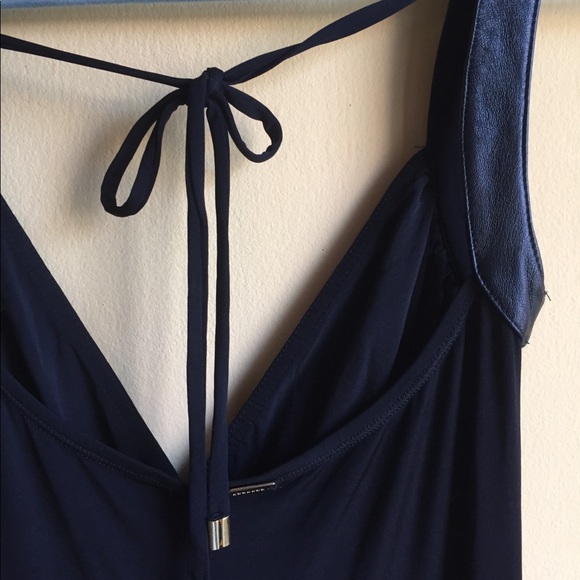 Carmim Osklen size M/L prom dress Brazil designer sexy maxi dress leather trim - Picture 12 of 13